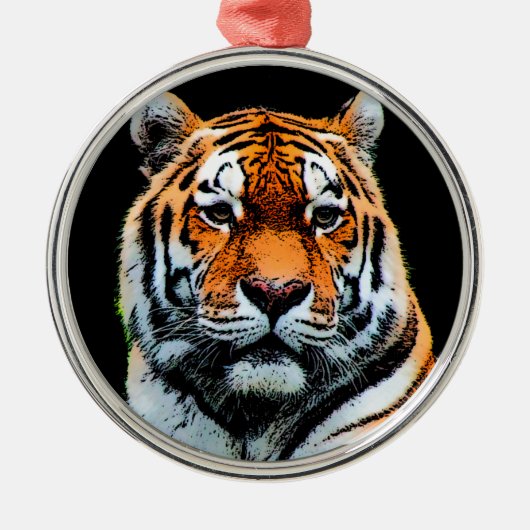 Tiger Eyes Inspirerend Metalen Ornament (Voorkant)