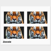 Tiger Eyes Inspirerend Rechthoekige Sticker (Vel)