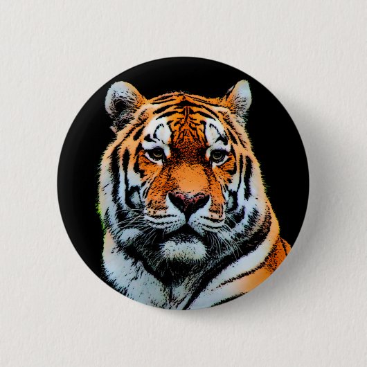 Tiger Eyes Inspirerend Ronde Button 5,7 Cm (Voorkant)