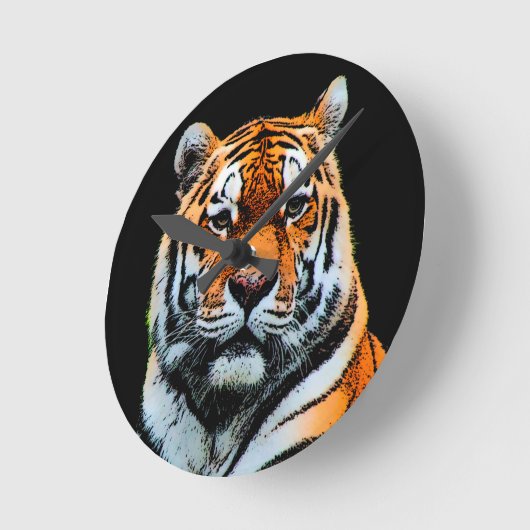 Tiger Eyes Inspirerend Ronde Klok (Hoek)