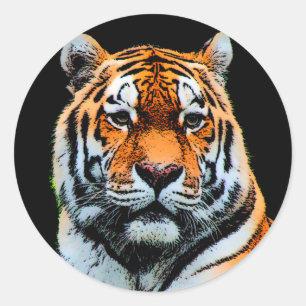 Tiger Eyes Inspirerend Ronde Sticker