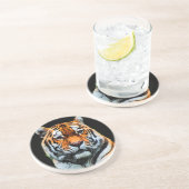 Tiger Eyes Inspirerend Zandsteen Onderzetter (Zijkant)