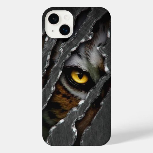 Tiger Eyes iPhone 14 plus Hoesje -iPhone hoesje (Achterkant)
