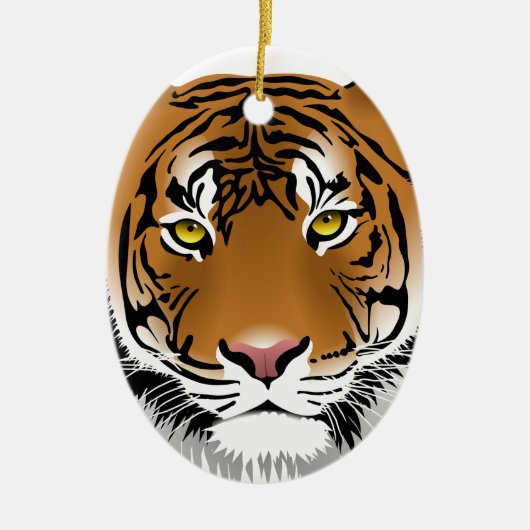 Tiger Eyes Keramisch Ornament (Voorkant)