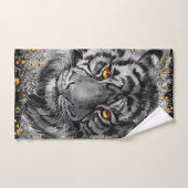 Tiger Eyes | Kleurrijke tijgertekening | Donker Bad Handdoek (Handdoek)