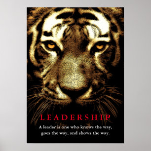 Tiger Eyes Leadership Motivatie Inspirerend Poster
