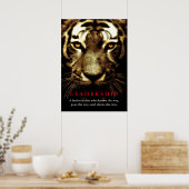 Tiger Eyes Leadership Motivatie Inspirerend Poster (Keuken)