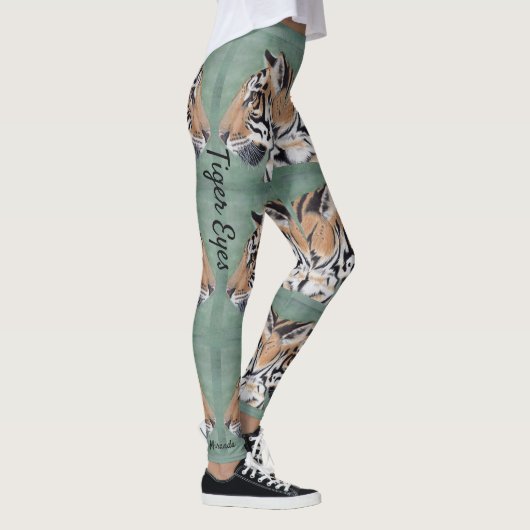 Tiger Eyes Legging Personaliseer NAAM Originele Ku (Rechts)