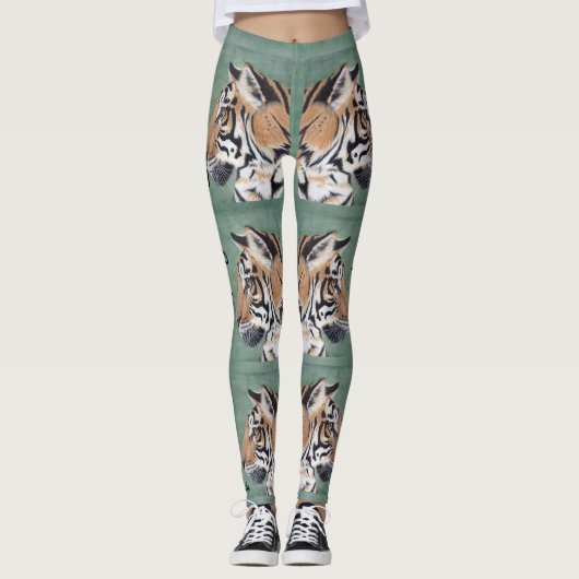 Tiger Eyes Legging Personaliseer NAAM Originele Ku (Voorkant)