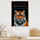 Tiger Eyes Leiderschap Inspirerend Poster (Keuken)