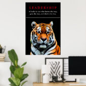 Tiger Eyes Leiderschap Inspirerend Poster (Thuiskantoor)