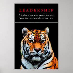 Tiger Eyes Leiderschap Inspirerend Poster
