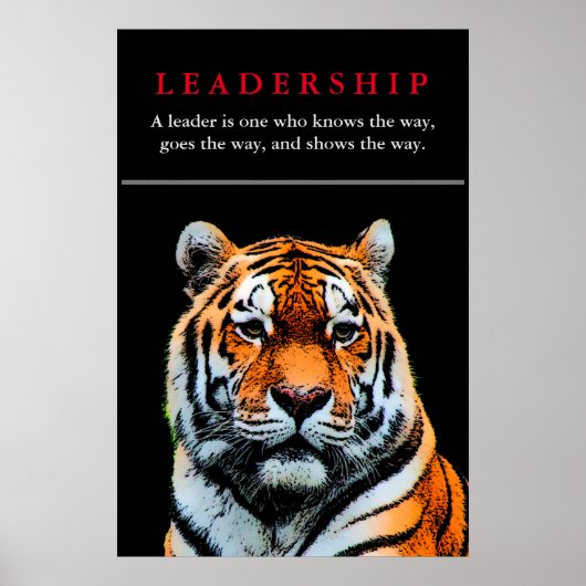 Tiger Eyes Leiderschap Inspirerend Poster (Voorkant)
