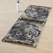 Tiger Eyes - Oranje kleurrijke Tiger Yoga Mat