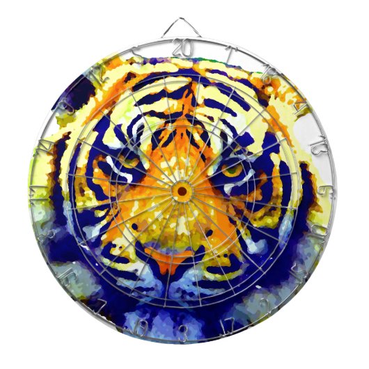 Tiger Eyes Pop Art Dartbord (Voorkant)