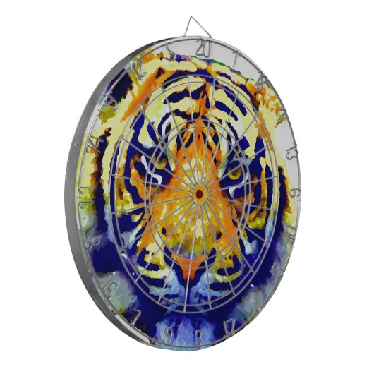 Tiger Eyes Pop Art Dartbord (Voorkant Links)