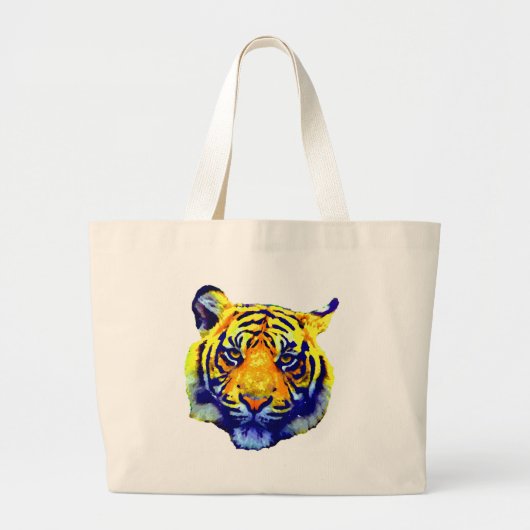 Tiger Eyes Pop Art Grote Tote Bag (Voorkant)