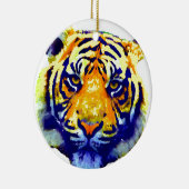 Tiger Eyes Pop Art Keramisch Ornament (Rechts)