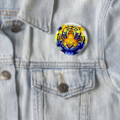 Tiger Eyes Pop Art Ronde Button 5,7 Cm (In situ)