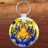 Tiger Eyes Pop Art Sleutelhanger (Voorkant)