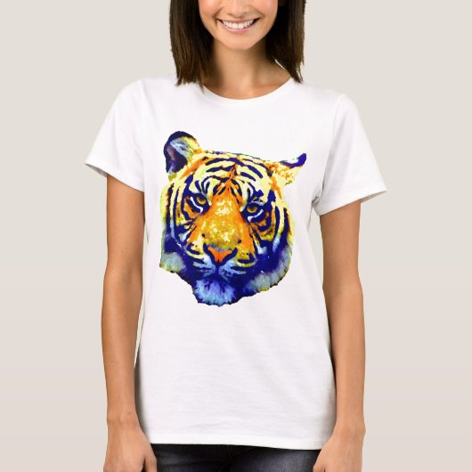 Tiger Eyes Pop Art T-shirt (Voorkant)