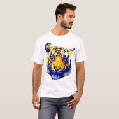 Tiger Eyes Pop Art T-shirt (Voorkant volledig)