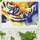 Tiger Eyes Pop Art Theedoek (Gevouwen)