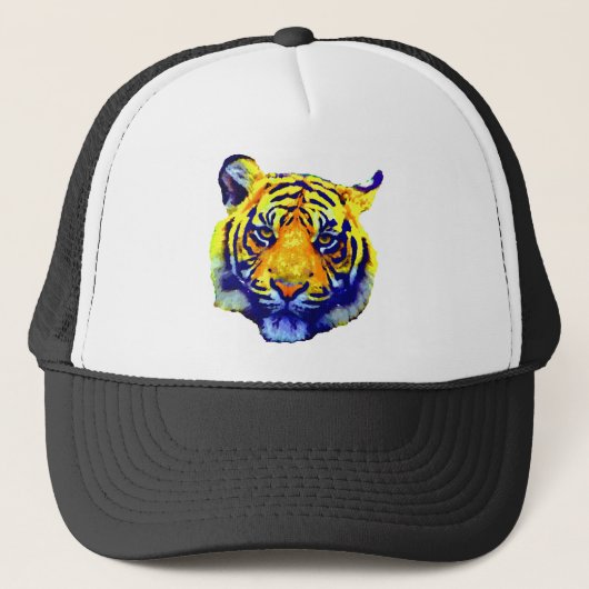 Tiger Eyes Pop Art Trucker Pet (Voorkant)
