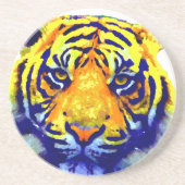 Tiger Eyes Pop Art Zandsteen Onderzetter (Voorkant)