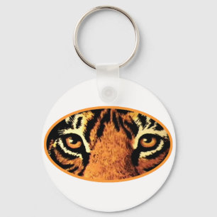 Tiger Eyes Sinaasappel Het museum Zazzle Gifts Sleutelhanger
