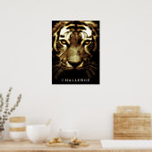 Tiger Eyes Wild Animal Art Challenge Inspirerend Poster (Keuken)