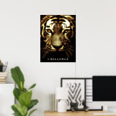 Tiger Eyes Wild Animal Art Challenge Inspirerend Poster (Thuiskantoor)