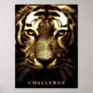 Tiger Eyes Wild Animal Art Challenge Inspirerend Poster