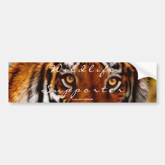 TIGER EYES Wildlife Supporter Bumper-sticker Bumpersticker (Voorkant)