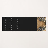 Tiger Eyes Zwart Sjabloon Motivatie Quote Yogamat (Voorkant (horizontaal))
