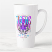 Tiger Face Art Latte Mok (Rechts)