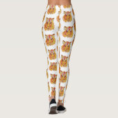 Tiger Face Art Tekening Leggings (Achterkant)