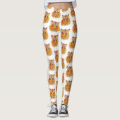 Tiger Face Art Tekening Leggings (Voorkant)