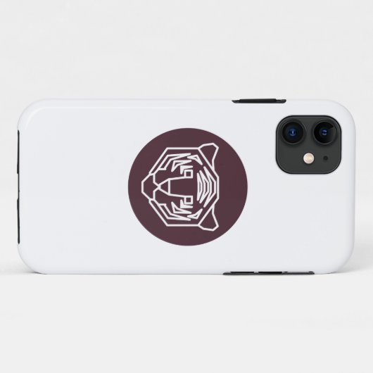 Tiger Face Badge Case-Mate iPhone Case (Achterkant (horizontaal))