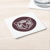 Tiger Face Badge Kartonnen Onderzetters (Schuin)
