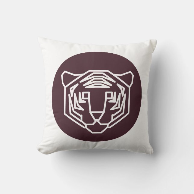 Tiger Face Badge Kussen (Voorkant)