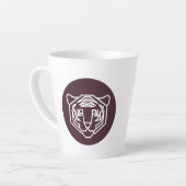 Tiger Face Badge Latte Mok (Linkerhoek)