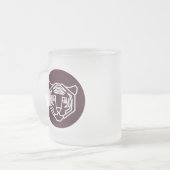 Tiger Face Badge Matglas Koffiemok (Voorkant links)
