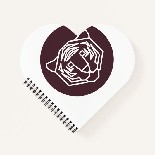 Tiger Face Badge Notitieboek (Voorkant)