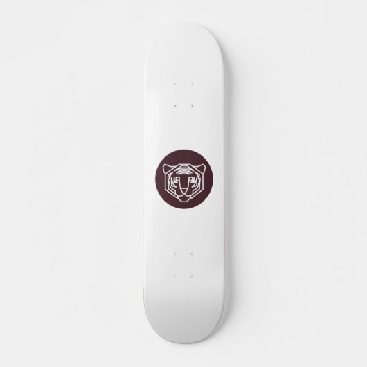 Tiger Face Badge Persoonlijk Skateboard (Voorkant)