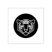 Tiger Face Badge Rubberstempel (Afrduk)