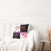 Tiger Face Black & White Check