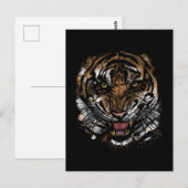 Tiger Face Briefkaart (Voorkant / Achterkant)