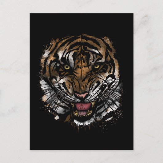 Tiger Face Briefkaart (Voorkant)