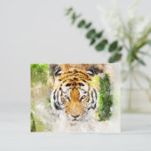 Tiger Face briefkaart (Staand voorkant)